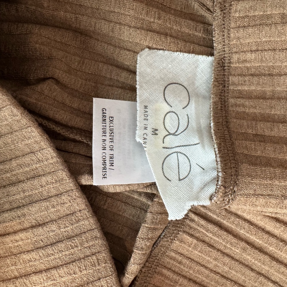 Cale Brown Ribbed Two-Piece Set - Picture 4 of 7